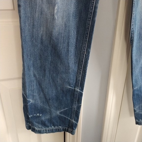 London Jeans Distressed Light Wash Straight Leg Jeans 6 - Picture 3 of 12